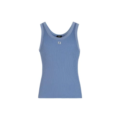 FENDI Tank Tops Men Blue