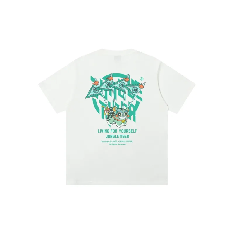 JUNGLE TIGER T Shirt Unisex Black American Streetwear Vintage-3