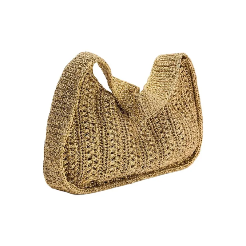 ZARA Fabric Handbag Shoulder Bag Women's Brown-1