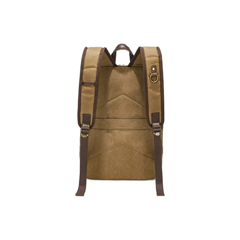 TTaG．baG Batik Canvas Backpack Men's Gray/Army Green/Khaki/Earth Yellow-12