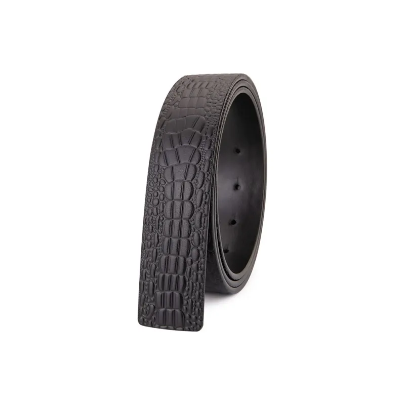 Cows Reign Without Head Plate Buckle No Head Strap Leather Belts Men's Width 3.4CM-0