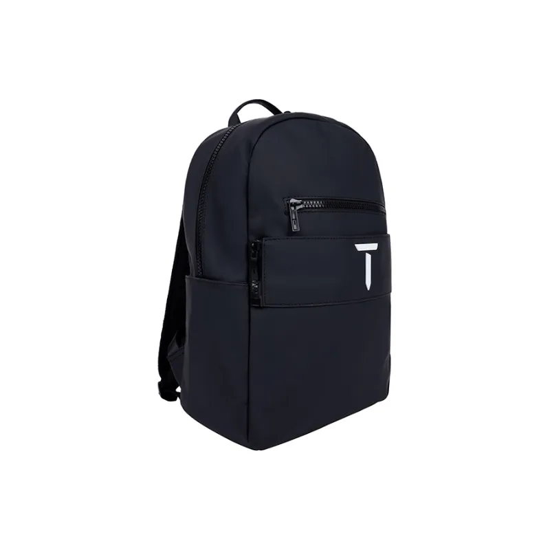 EUROPEAN TOUR Synthetic Leather Backpack Men's Black/White-8