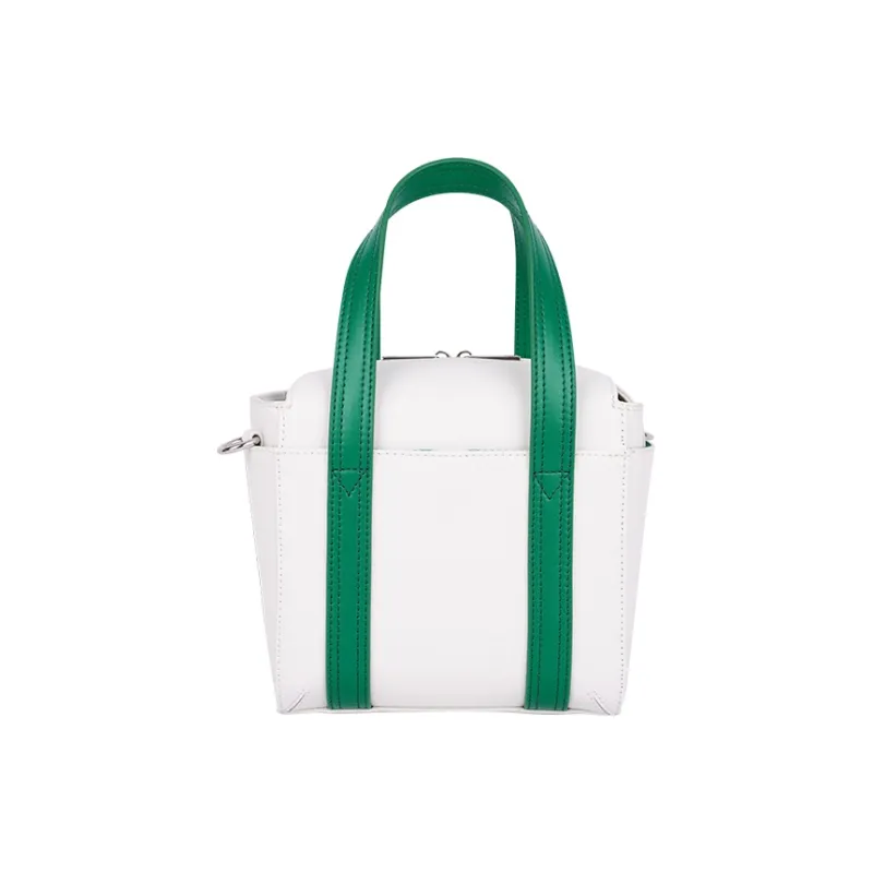 EUROPEAN TOUR Cow Leather One Shoulder Handbag Regular Women's White/Green-4