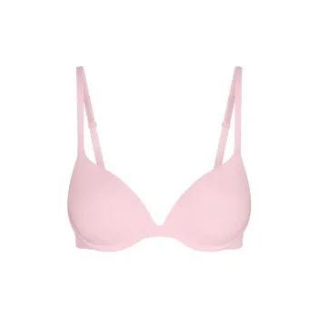 SKIMS COTTON LACE PLUNGE BRA Bra Women's CHERRY BLOSSOM/Cherry Blossom