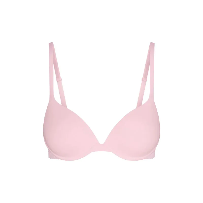 SKIMS COTTON LACE PLUNGE BRA Bra Women's CHERRY BLOSSOM/Cherry Blossom-0