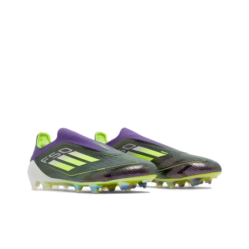 Adidas Laceless F50 Elite Fast Reborn Fg Purple Lucid Lemon-3