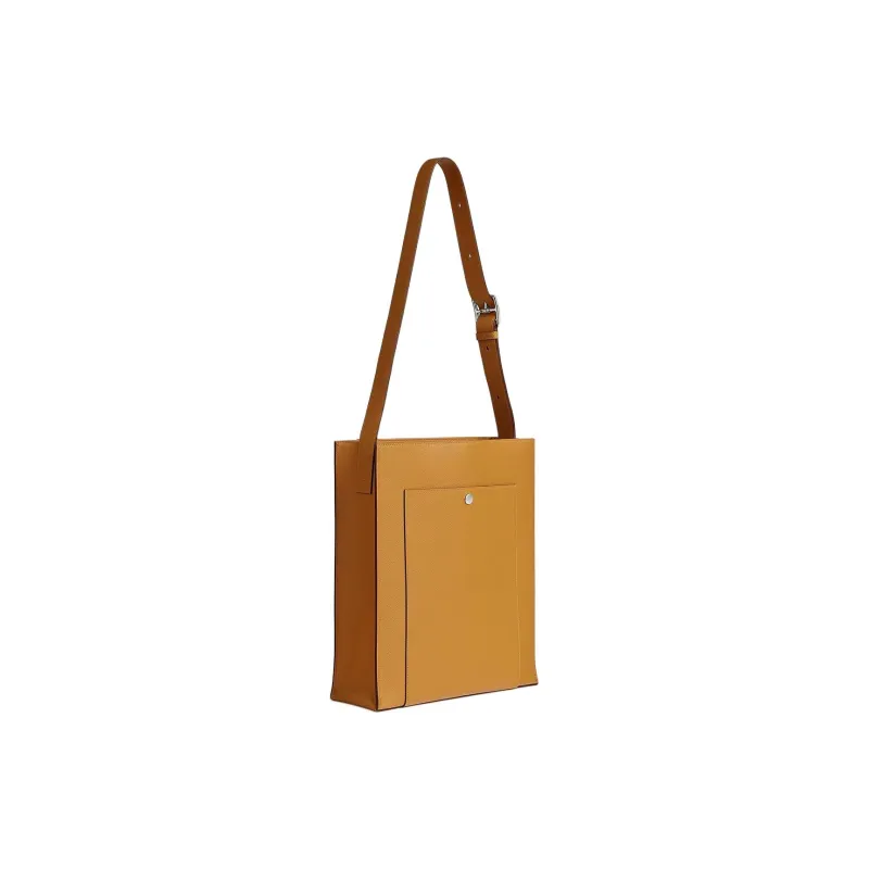 HERMES Evercolor Calfskin Tote Bag Shopping Bag Handbag Men's 28 Caramel Caramel-2
