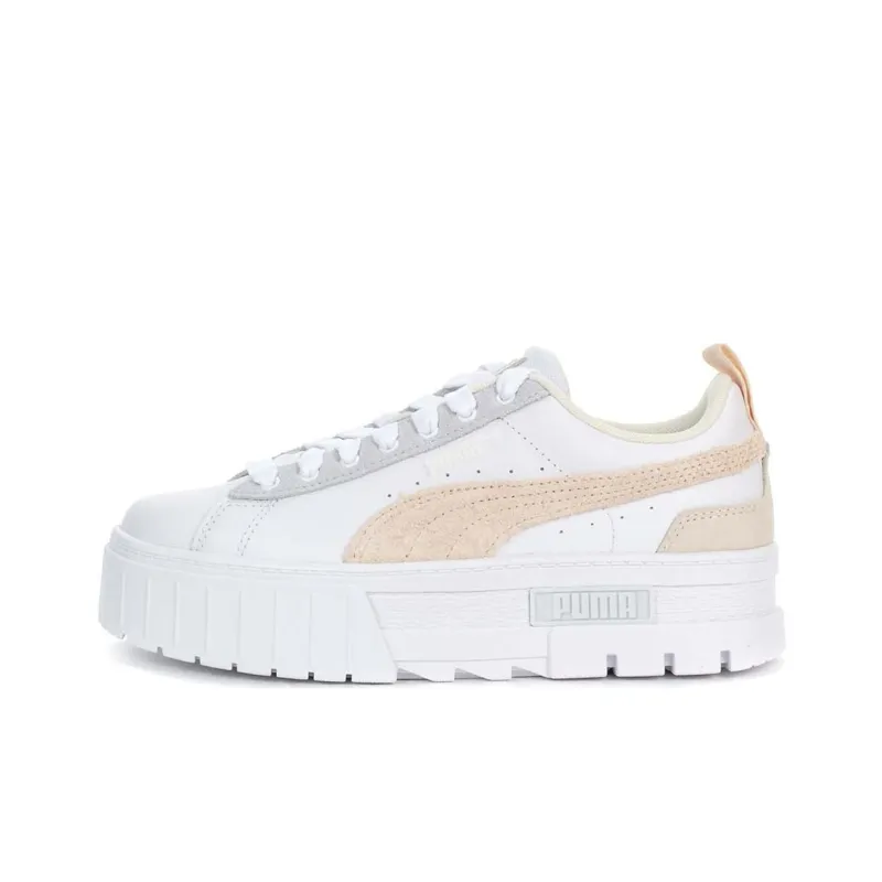 PUMA Mayze Slip Resistant Height Increasing Low Top Skateboard Shoes Women's White-0