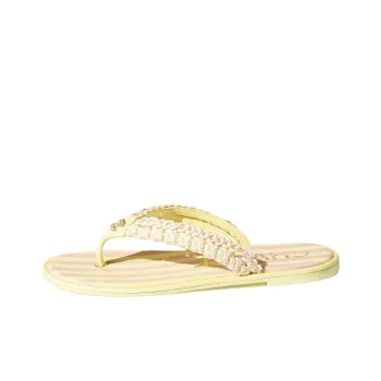 CHANEL Flip Flops Women's Light Yellow