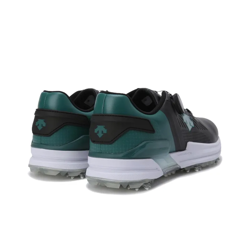 DESCENTE Cushioning Wear Resistant Low Top Golf Shoes Men's Green Black-2