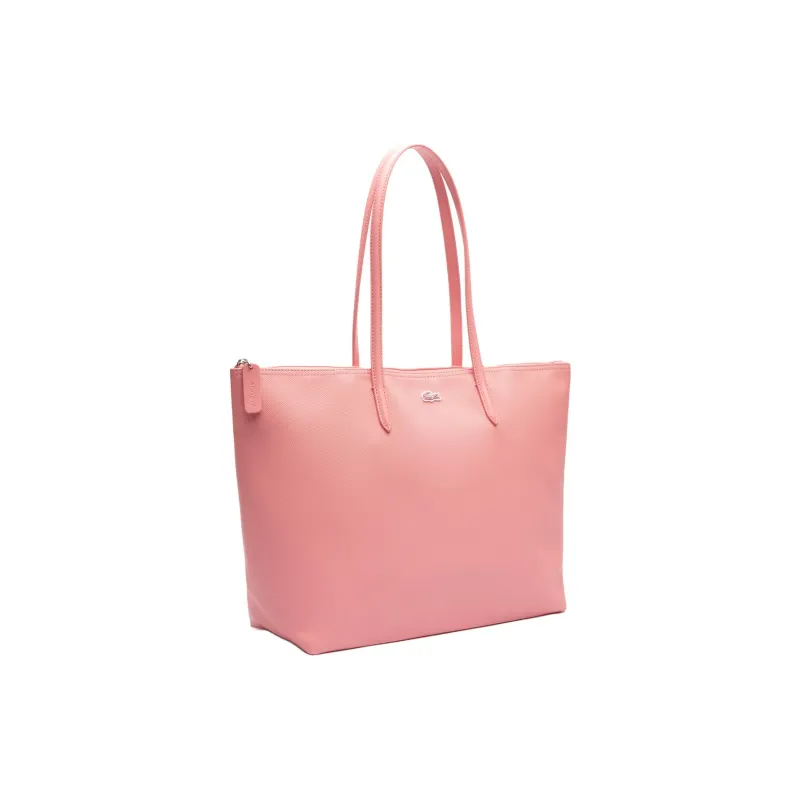 LACOSTE PVC Tote Bag Shopping Bag Shoulder Bag Handbag Small Size Women's Pink-1