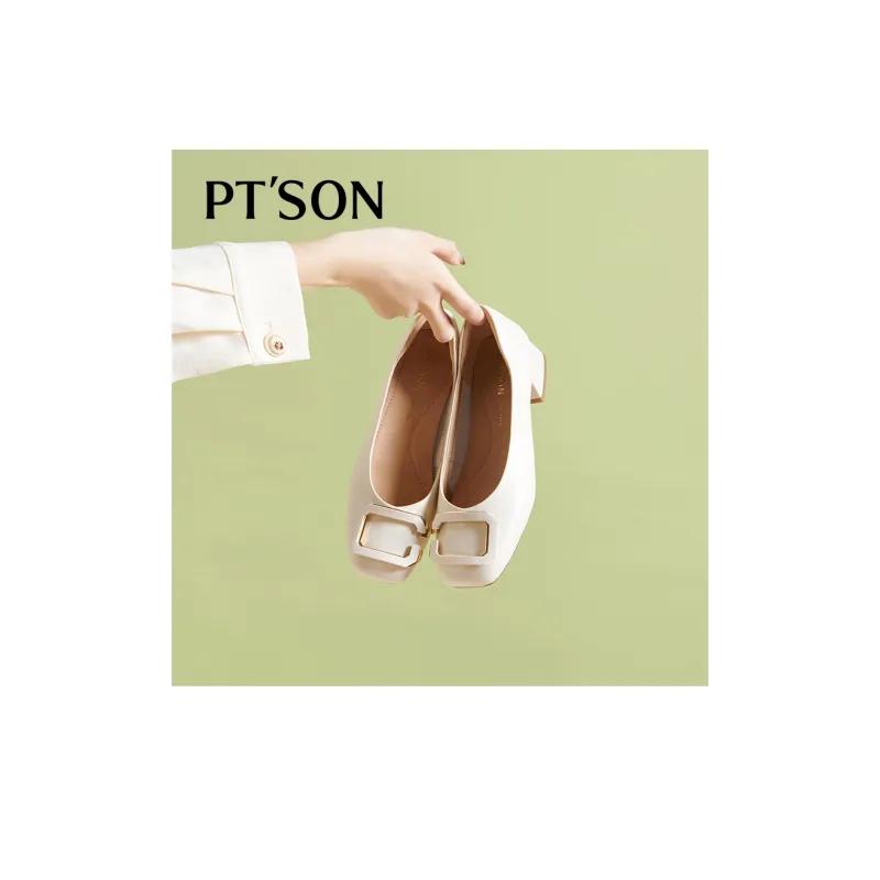 PT'SON Chunky Heel High Heels Women's-1