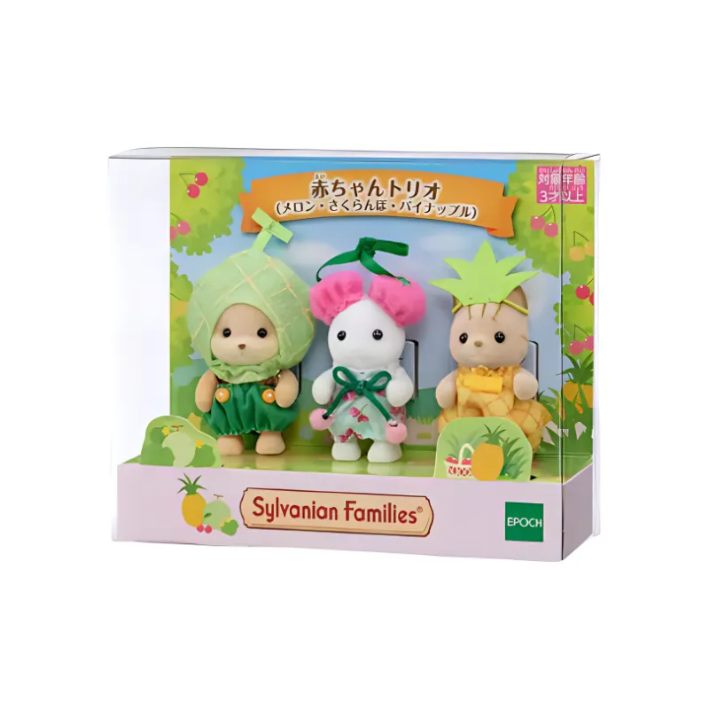 Sylvanian Families Cantaloupe Cherry Pineapple Dolls Plush Doll Small Size Tall-1