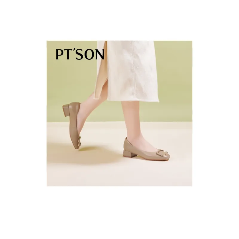 PT'SON Chunky Heel High Heels Women's-11