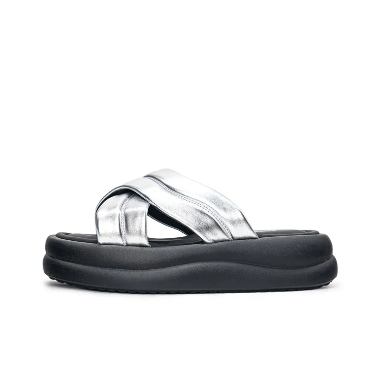 Humanism 1986 PVC Polyvinyl Chloride Abrasion Resistant Massage Slide Slippers Women's-0