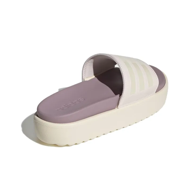 Adidas Adilette Platform Slides Putty Mauve Wonder White Preloved Fig Women's-3