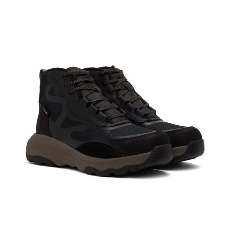 Teva Slip Resistant, Abrasion Resistant, Waterproof, Grip, Odor Resistant High Top Hiking Shoes Men's Black Gray-2