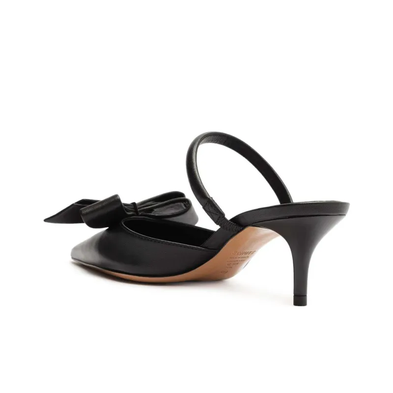 Schutz Slip Resistant Closed Toe Slippers 6.3cm Women's Black-4
