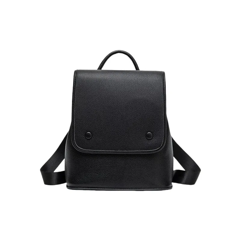TTaG．baG Cow Leather Backpack Women's Black/Coffee/Brown-0