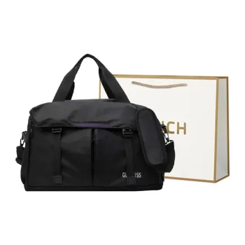BRINCH Nylon Travel Bag Regular Unisex Black Green Blue Gray Burgundy