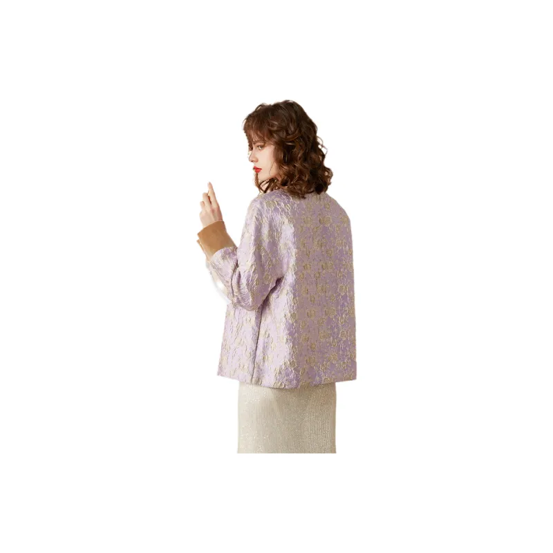 LOUISY AO Cropped Coats Women's Purple-1