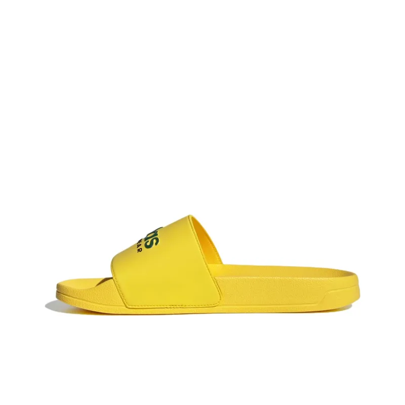 Adidas Adilette Shower Slides Yellow Collegiate Green-0