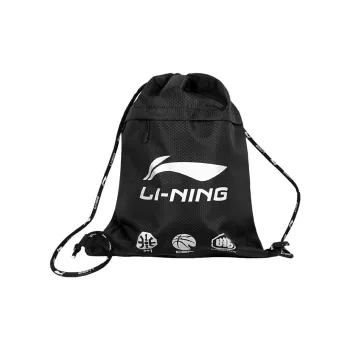 LiNing Polyester Storage Bag Backpack Men's Black