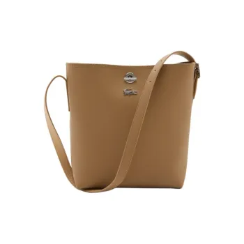 LACOSTE Polyvinyl Chloride Bucket Bags Crossbody Bag Shoulder Bag Women's Brown