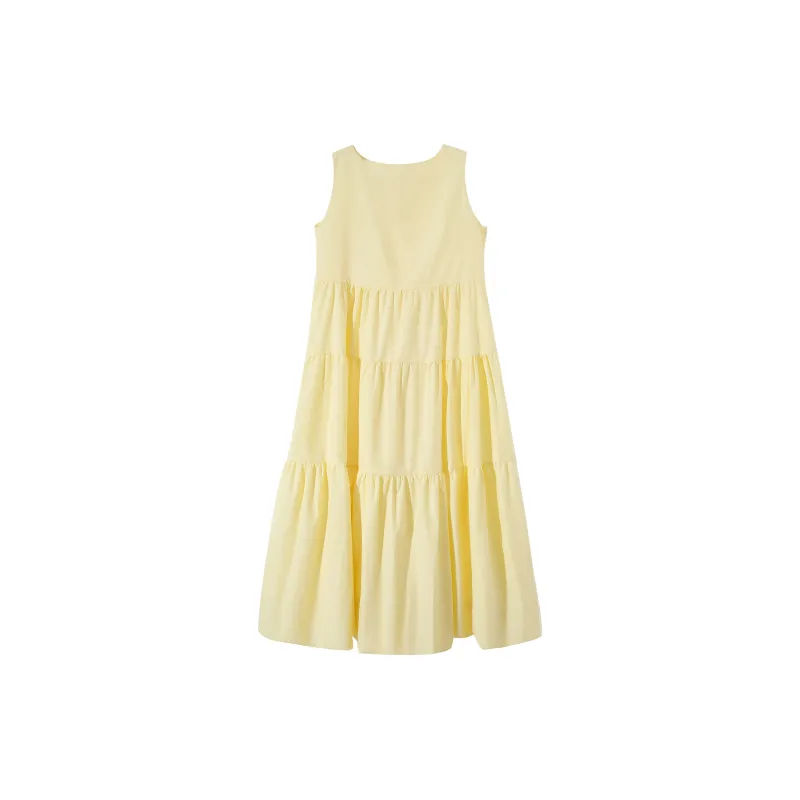 Adeworn Sleeveless Dress Women's Custard-1