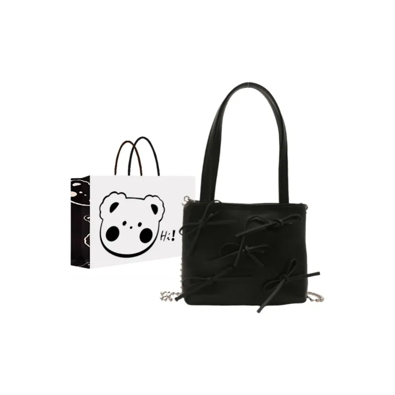 NX DOUGHNUT Special Material Ins Fashion Handbag Unisex White/Black/Silver-3