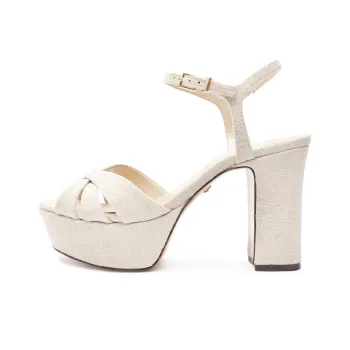 Schutz Keefa Strap Sandals 10.5cm Women's Beige
