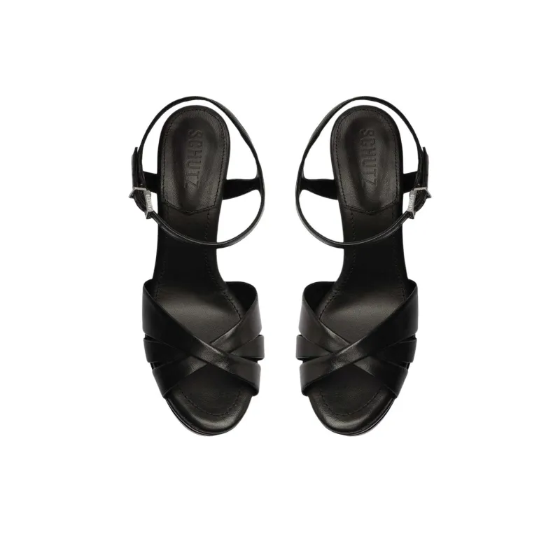 Schutz Strap Sandals 14.5cm Women's Black-4