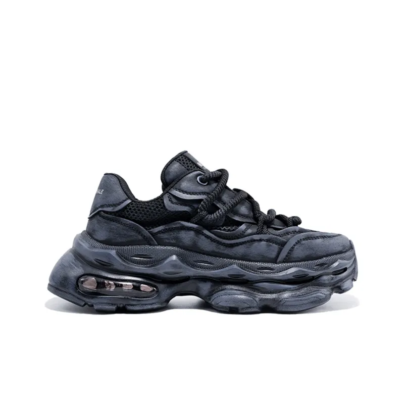 FAIRWHALE Wear resistant, Lightweight, Breathable, And Non slip. Low Top Chunky Sneakers Men's-1