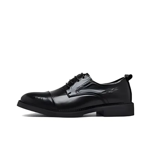 G.N.SHIJIA Dress Shoes Men Low-Top Black