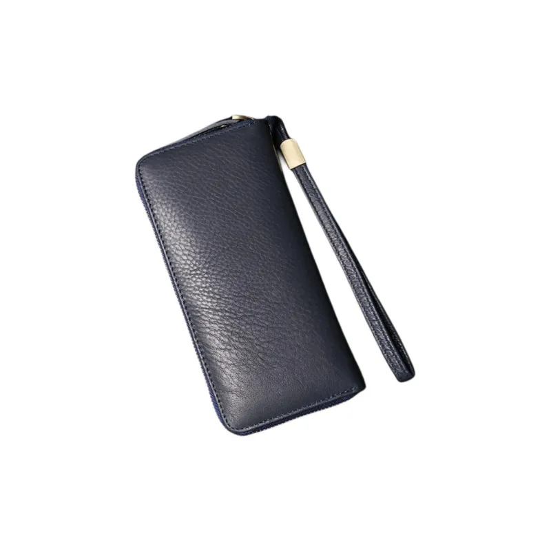 LARTIGENT Cow Leather Clutch Regular Men's Black/Royal Blue-6