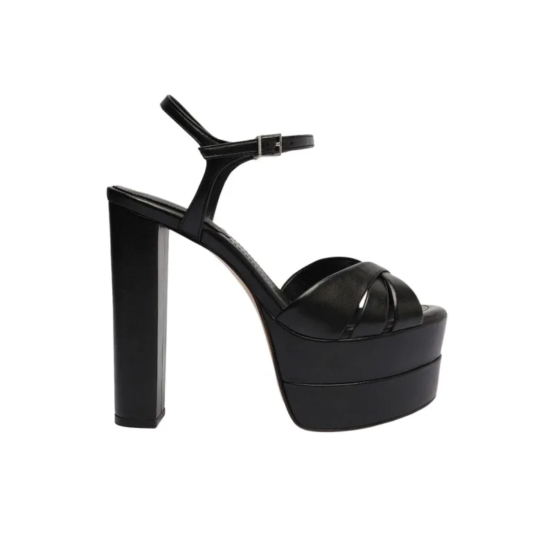 Schutz Strap Sandals 14.5cm Women's Black-1