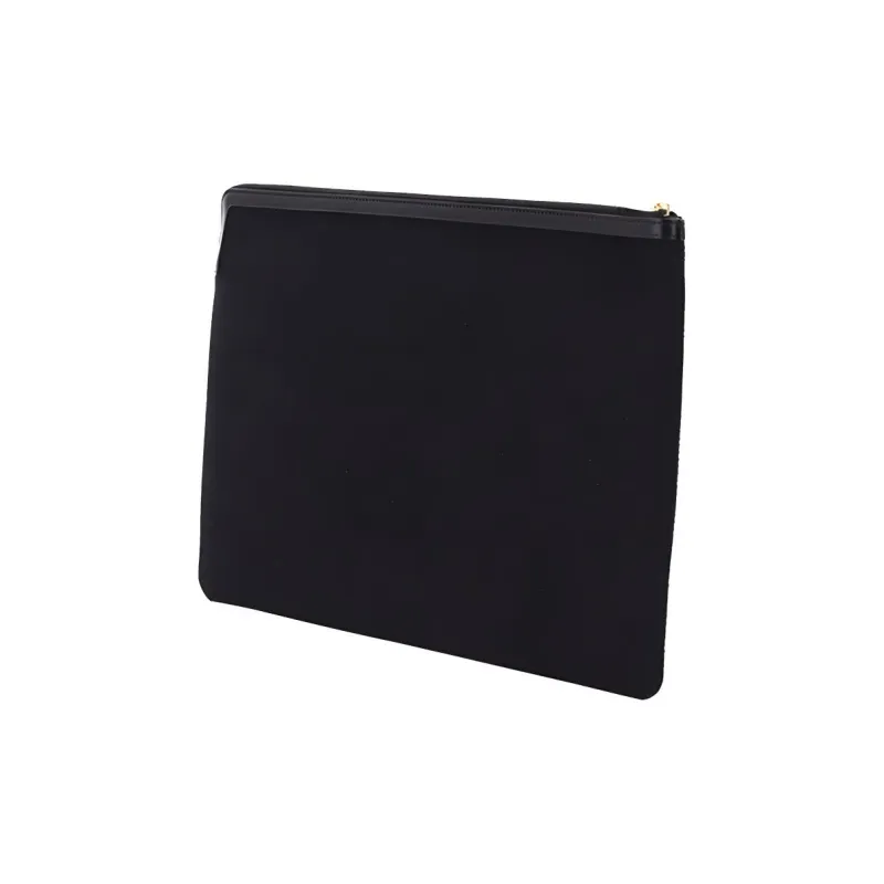 CELINE Canvas Bag Clutch Unisex Black-1