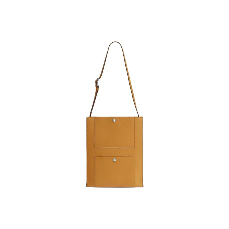 HERMES Evercolor Calfskin Tote Bag Shopping Bag Handbag Men's 28 Caramel Caramel-0