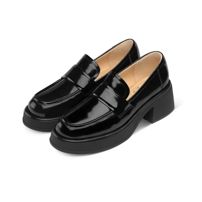 7or9 Cocoa Rice Cake Loafers 6.5cm Women's Black-1