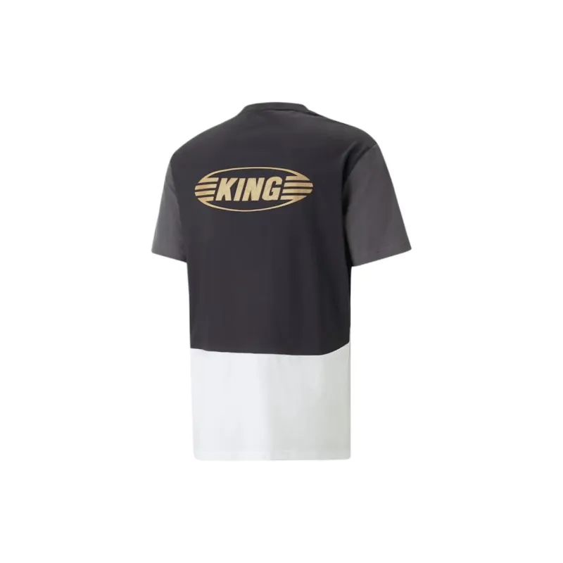 PUMA T-Shirt Men's Puma Black - Shadow Gray - Puma White-1