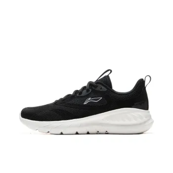 LiNing EasyFit Fle Cushioning Anti Slip And Wear Resistant Breathable Rebound Low Top Running Shoes Women's Black Gray