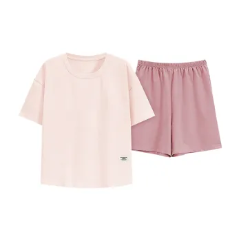 Sleep Students Dormitory Home, Outerwear Ready, Pajama Set Women's Pink