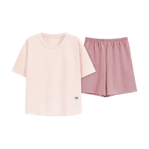 Sleep Students Dormitory Home, Outerwear Ready, Pajama Set Women's Pink