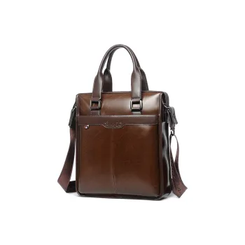 Venerable Brahma Cow Leather One Shoulder Handbags Regular Men's Brown/Black/Khaki