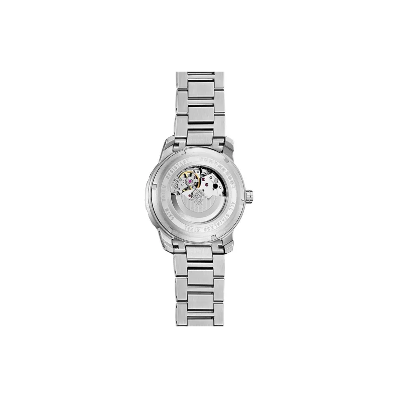 SHANGHAI National Automatic Mechanical Movement Stainless Steel Watchband Watch Men's Watches Black Dial-3