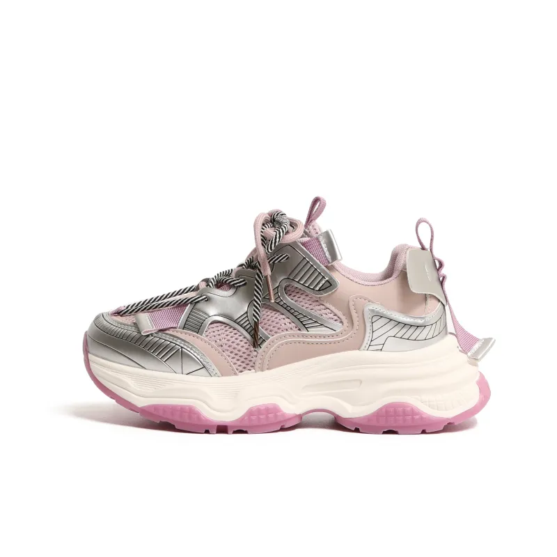 LXVB Slip-Resistant Breathable Low-Top Chunky Sneakers Women's-9