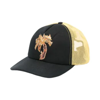PALM ANGELS Burning Palm-print Mesh Cap