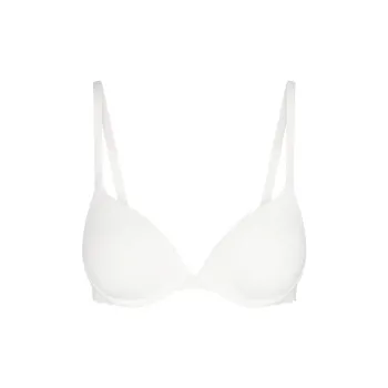 SKIMS COTTON LACE PLUNGE BRA Bra Women's MARBLE/Marble
