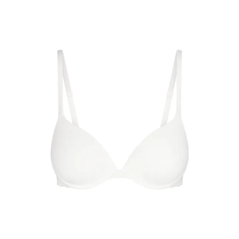 SKIMS COTTON LACE PLUNGE BRA Bra Women's MARBLE/Marble-0
