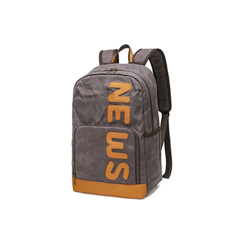 TTaG．baG Batik Canvas Backpack Men's Gray/Army Green/Khaki/Earth Yellow-1